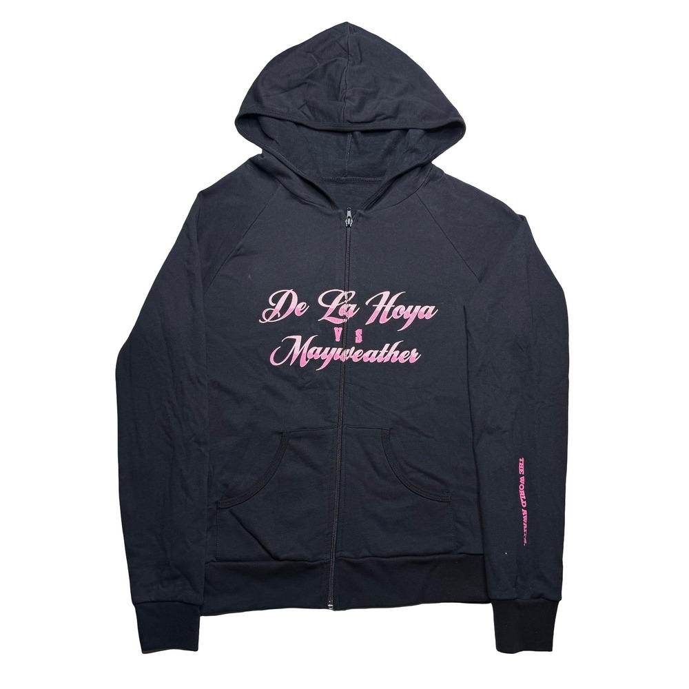 Vintage 2000s Floyd Mayweather vs Oscar De La Hoya boxing fight merch jacket